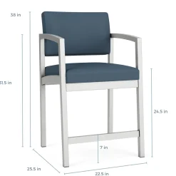 New Castle Steel Hip Chair with Standard Upholstery