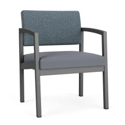 New Castle Steel Oversized Guest Chair with Designer Upholstery