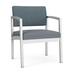 New Castle Steel Oversized Guest Chair with Designer Upholstery