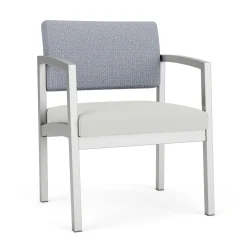 New Castle Steel Oversized Guest Chair with Designer Upholstery
