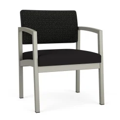 New Castle Steel Oversized Guest Chair with Designer Upholstery