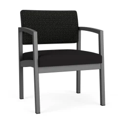 New Castle Steel Oversized Guest Chair with Designer Upholstery