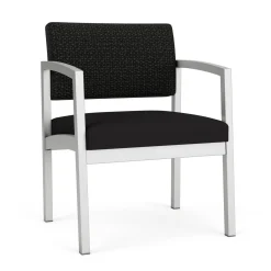 New Castle Steel Oversized Guest Chair with Designer Upholstery