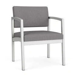 New Castle Steel Oversized Guest Chair with Designer Upholstery