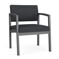 New Castle Steel Oversized Guest Chair with Designer Upholstery