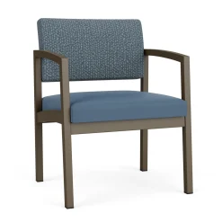 New Castle Steel Oversized Guest Chair with Designer Upholstery