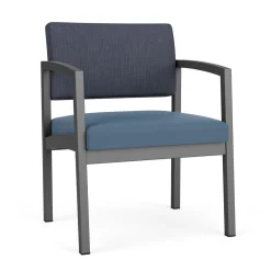 New Castle Steel Oversized Guest Chair with Designer Upholstery