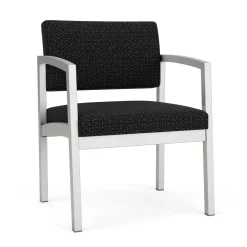 New Castle Steel Oversized Guest Chair with Designer Upholstery
