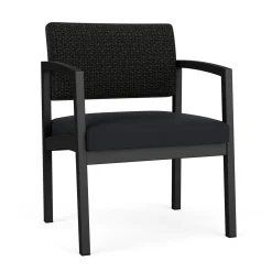 New Castle Steel Oversized Guest Chair with Designer Upholstery