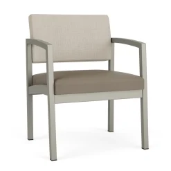New Castle Steel Oversized Guest Chair with Designer Upholstery