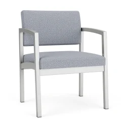 New Castle Steel Oversized Guest Chair with Designer Upholstery