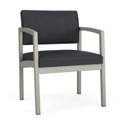 New Castle Steel Oversized Guest Chair with Designer Upholstery