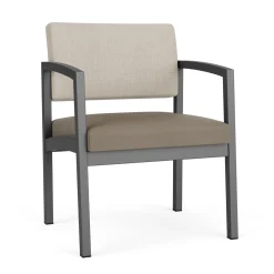 New Castle Steel Oversized Guest Chair with Designer Upholstery