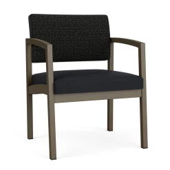 New Castle Steel Oversized Guest Chair with Designer Upholstery