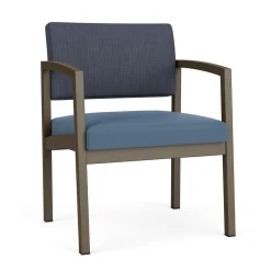 New Castle Steel Oversized Guest Chair with Designer Upholstery