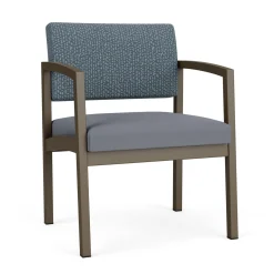 New Castle Steel Oversized Guest Chair with Designer Upholstery