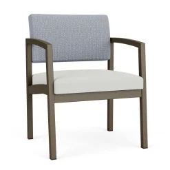 New Castle Steel Oversized Guest Chair with Designer Upholstery