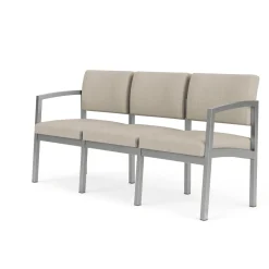 New Castle Steel Three Seat Sofa Designer Upholstery