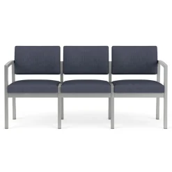 New Castle Steel Three Seat Sofa Designer Upholstery