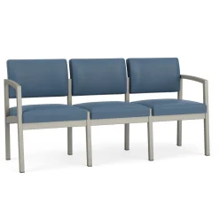 New Castle Steel Three Seat Sofa with Standard Upholstery