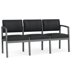 New Castle Steel Three Seat Sofa with Standard Upholstery