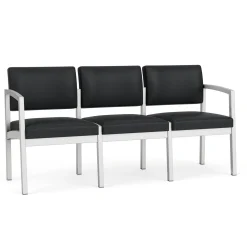 New Castle Steel Three Seat Sofa with Standard Upholstery