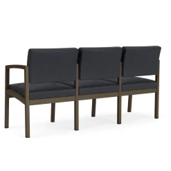 New Castle Steel Three Seat Sofa w/ Arms with Designer Upholstery
