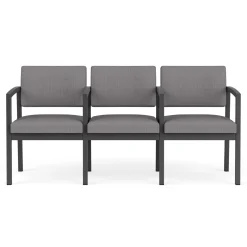 New Castle Steel Three Seat Sofa w/ Arms with Designer Upholstery