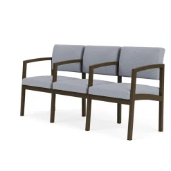New Castle Steel Three Seat Sofa w/ Arms with Designer Upholstery