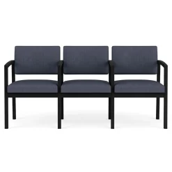 New Castle Steel Three Seat Sofa w/ Arms with Designer Upholstery