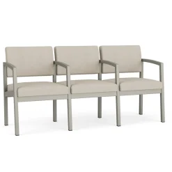 New Castle Steel Three Seat Sofa w/ Arms with Designer Upholstery