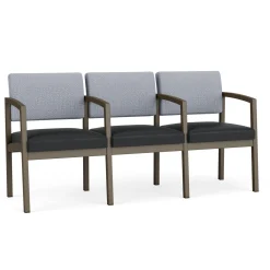 New Castle Steel Three Seat Sofa w/ Arms with Designer Upholstery