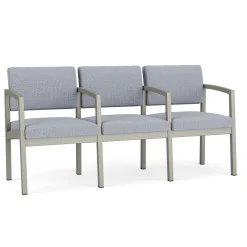 New Castle Steel Three Seat Sofa w/ Arms with Designer Upholstery
