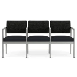 New Castle Steel Three Seat Sofa w/ Arms with Designer Upholstery