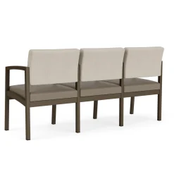 New Castle Steel Three Seat Sofa w/ Arms with Designer Upholstery