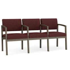 New Castle Steel Three Seat Sofa w/ Arms with Designer Upholstery