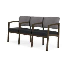 New Castle Steel Three Seat Sofa w/ Arms with Designer Upholstery