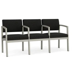 New Castle Steel Three Seat Sofa w/ Arms with Designer Upholstery