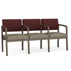 New Castle Steel Three Seat Sofa w/ Arms with Designer Upholstery