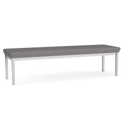 New Castle Steel Three Seat Bench with Designer Upholstery