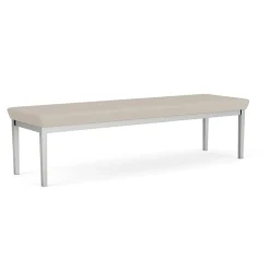 New Castle Steel Three Seat Bench with Designer Upholstery