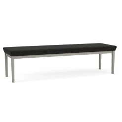 New Castle Steel Three Seat Bench with Designer Upholstery