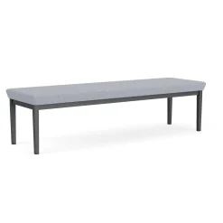 New Castle Steel Three Seat Bench with Designer Upholstery