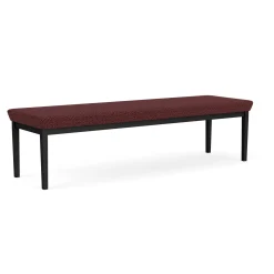 New Castle Steel Three Seat Bench with Designer Upholstery