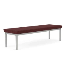 New Castle Steel Three Seat Bench with Designer Upholstery