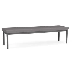 New Castle Steel Three Seat Bench with Designer Upholstery