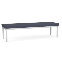 New Castle Steel Three Seat Bench with Designer Upholstery