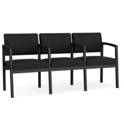 New Castle Steel Three Seat Sofa w/ Center Arms with Standard Upholstery