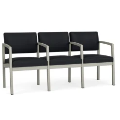 New Castle Steel Three Seat Sofa w/ Center Arms with Standard Upholstery