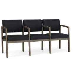 New Castle Steel Three Seat Sofa w/ Center Arms with Standard Upholstery
